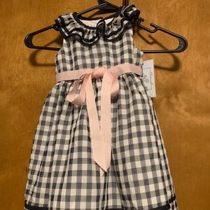 3T navy and white dress